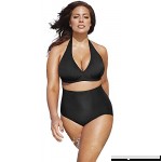 Swimsuits for All Women's Plus Size High Waist Halter Bikini Set Black B07GZ43HHC